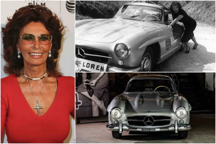 SOPHIA LOREN – MERCEDES 300 SL GULLWING – NON DISPONIBILE